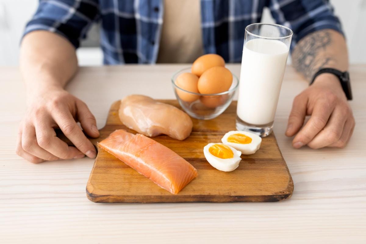 healthy eating man preparing breakfast sitting a 2023 11 27 05 17 42 utc