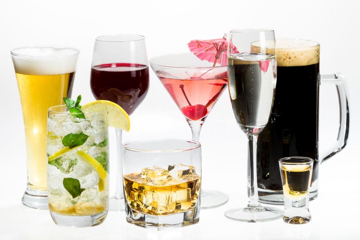 different kinds of alcohol on a white background 2023 11 27 04 54 57 utc