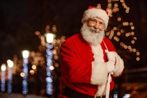 santa claus with sack outdoors 2023 11 27 05 18 57 utc