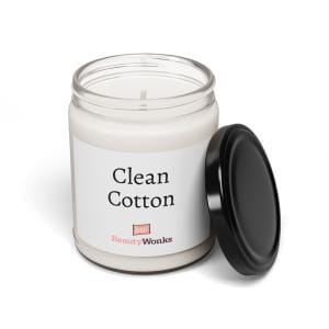 Clean Cotton scented candle by BeautyWonks