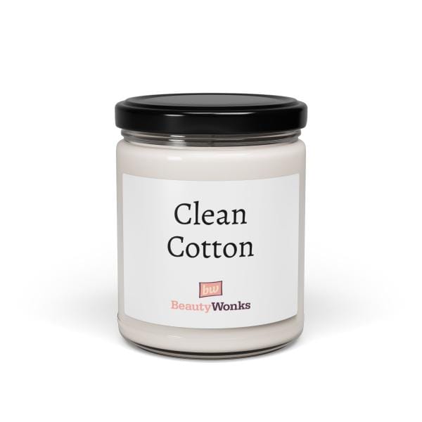 Clean Cotton scented candle by BeautyWonks