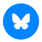 White butterfly on blue background